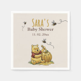Klassisches Storybook Bear Baby Shower Paper Napki Serviette