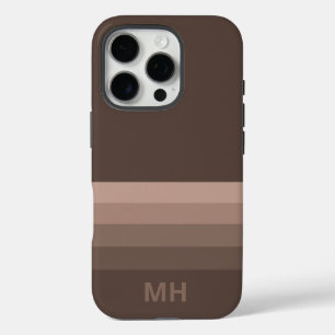 Klassisches Streifen-Monogramm iPhone 16 Pro Case