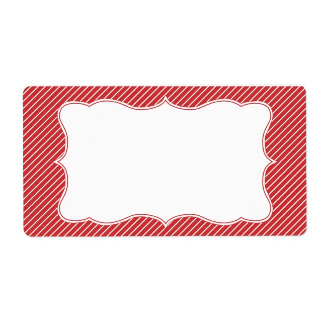 Klassisches Streifenadressenlabel (Vorne)