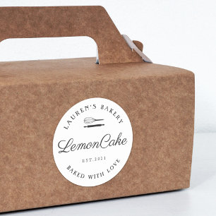 Klassisches Style Home Bakery Logo Mit Liebe Gebac Runder Aufkleber