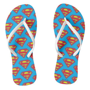 Klassisches Supergirl-Logo mit blauer Kontur Flip Flops