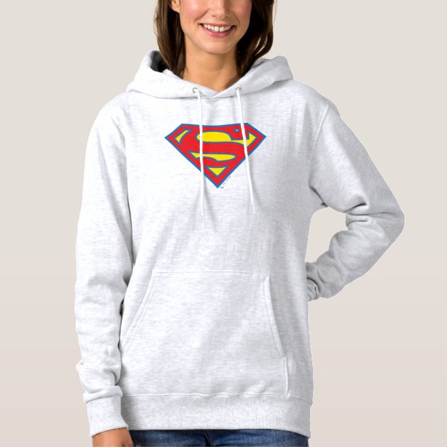 Klassisches Supergirl-Logo mit blauer Kontur Hoodie (Vorderseite)