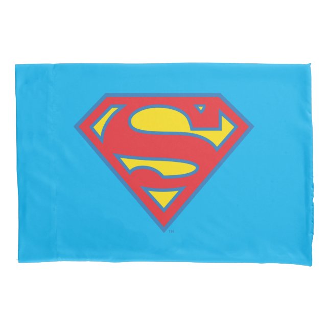 Klassisches Supergirl-Logo mit blauer Kontur Kissenbezug (Vorderseite)