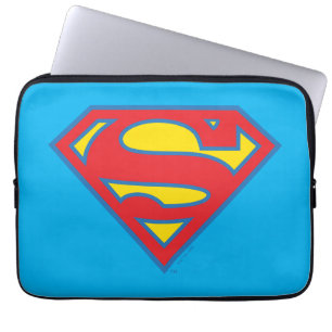 Klassisches Supergirl-Logo mit blauer Kontur Laptopschutzhülle