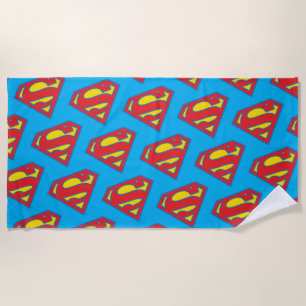 Klassisches Supergirl-Logo mit blauer Kontur Strandtuch