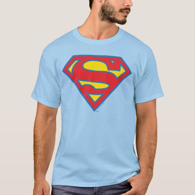 Klassisches Supergirl-Logo mit blauer Kontur T-Shirt (Vorderseite)