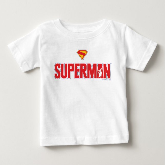 Klassisches Superman Bold-Logo Baby T-shirt (Vorderseite)
