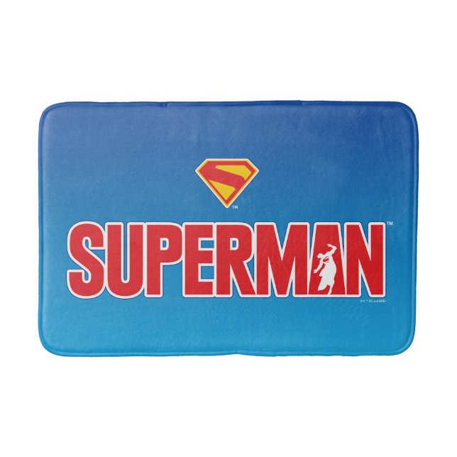 Klassisches Superman Bold-Logo Badematte (Vorderseite)