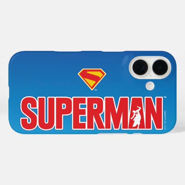 Klassisches Superman Bold-Logo Case-Mate iPhone Hülle (Rückseite (Horizontal))