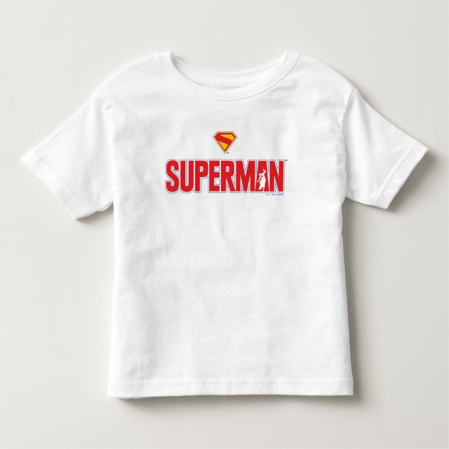 Klassisches Superman Bold-Logo Kleinkind T-shirt (Vorderseite)