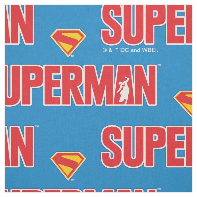 Klassisches Superman Bold-Logo Stoff (Muster)