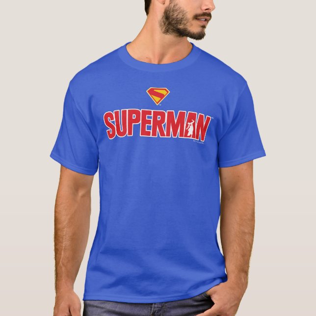 Klassisches Superman Bold-Logo T-Shirt (Vorderseite)