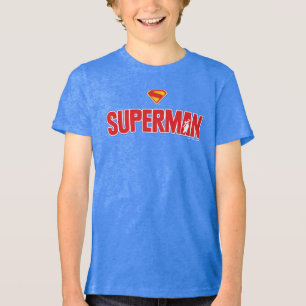 Klassisches Superman Bold-Logo Tri-Blend Shirt
