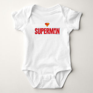 Klassisches Superman-Logo in Fettschrift Baby Strampler
