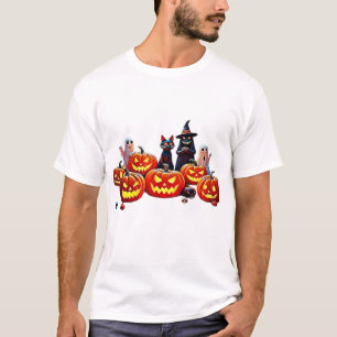 Klassisches T-Shirt mit Design für eine gruselige