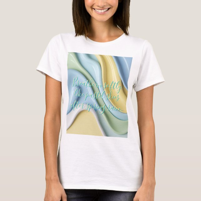 Klassisches T-Shirt mit stilvollem abstraktem Graf (Vorderseite)