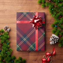 Klassisches Tartan-Karo-Weihnachtspapier