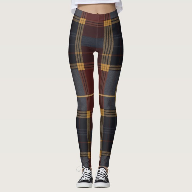 Klassisches Tartanmuster Leggings (Vorderseite)