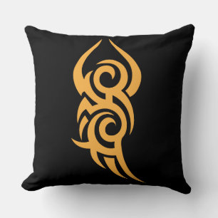 Klassisches Tattoo-inspiriertes Line-Art-Design Kissen