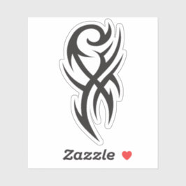 Klassisches Tattoo-inspiriertes Linienkunst-Design Aufkleber