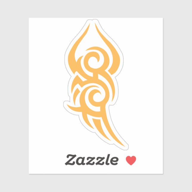 Klassisches Tattoo-inspiriertes Linienkunst-Design Aufkleber (Blatt)