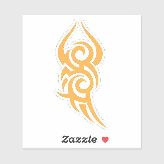 Klassisches Tattoo-inspiriertes Linienkunst-Design Aufkleber (Blatt)