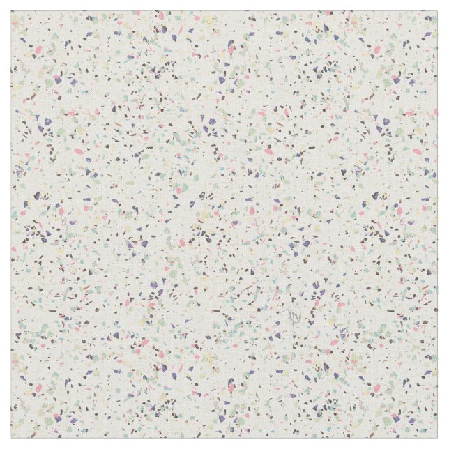 Klassisches Terrazzo-Design aus Vintagem Marmor Stoff (Nahaufnahme)