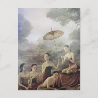 klassisches thailändisches Porträt-Postkarte Postkarte
