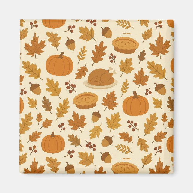 Klassisches Thanksgiving-Muster  Magnet (Vorne)