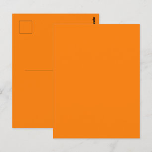 Klassisches Traditionelles Kürbis Orange Einfarbig Postkarte