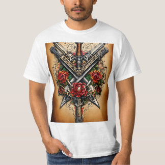 Klassisches, traditionelles, tattoo-Inspiriertes T T-Shirt