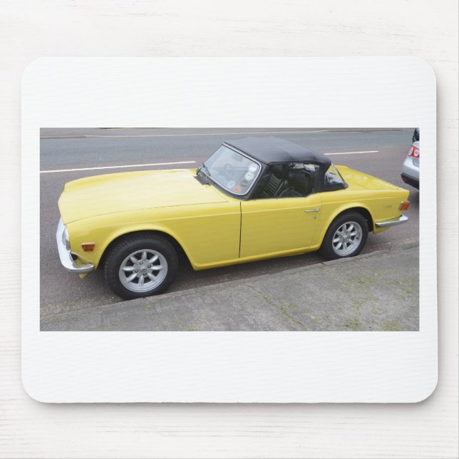 Klassisches Triumph TR6 Sportscar Mousepad (Vorne)