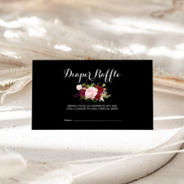 Klassisches Tropenschwarz- und Burgunder-Windeln Begleitkarte