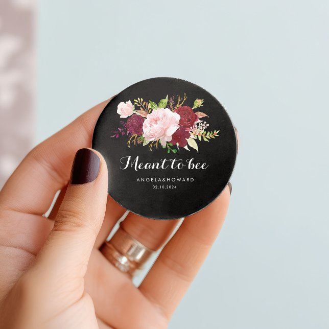 Klassisches tropisches Schwarz Meant to Bee Weddin Geschenkanhänger (Von Creator hochgeladen)