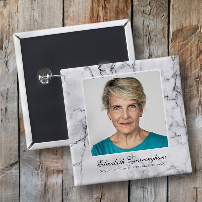 Klassisches und einfaches Foto-Marble-Memorial Button (Von Creator hochgeladen)