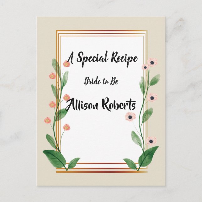 Klassisches und elegantes Brautparty Postkarte (Vorderseite)