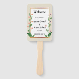 Klassisches und elegantes Hochzeitsprogramm Fächer