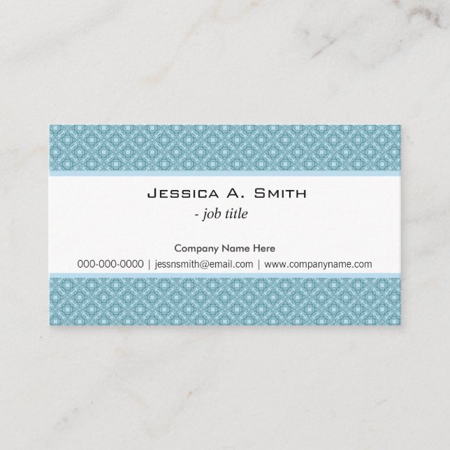 Klassisches und elegantes, nahtloses Muster Visitenkarte (Vorderseite)