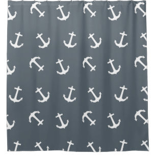 Klassisches und elegantes Nautical Anchor-Muster Duschvorhang