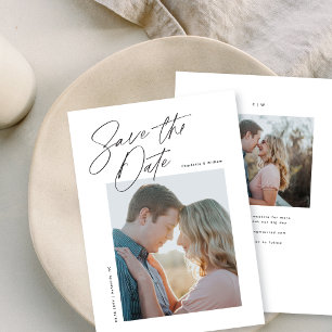Klassisches und schicke Typografisches Foto Save The Date