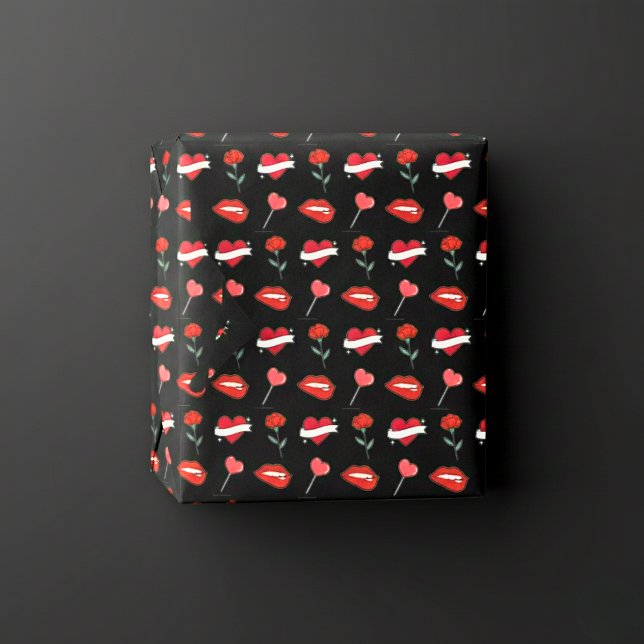 Klassisches Valentinstag-Wrapping Paper Geschenkpapier (Classic Valentine's Day Wrapping Paper)