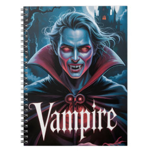 Klassisches Vampir-Filmplakat im Stil von Dracula Notizblock