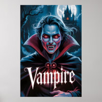 Klassisches Vampir-Filmplakat im Stil von Dracula