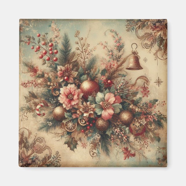 Klassisches Verziertes Weihnachtsmagnet Magnet (Vorne)