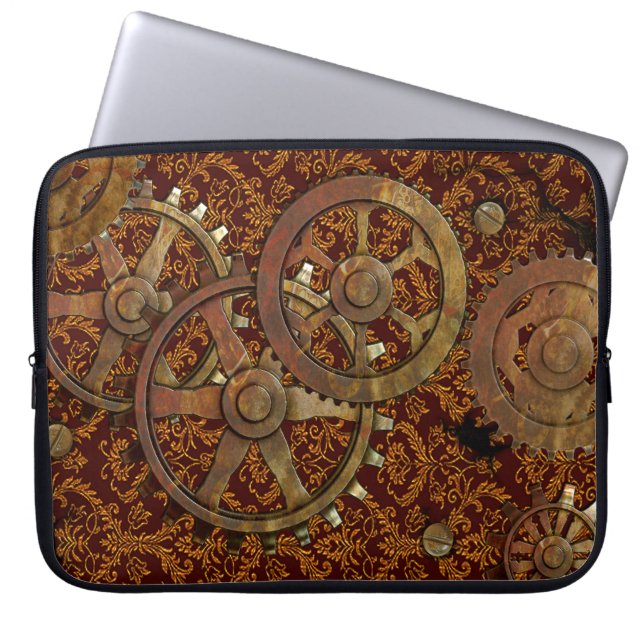 Klassisches viktorianisches Steampunk Laptopschutzhülle (Vorderseite)