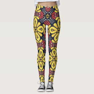 Klassisches Vintag: Muster nahtloser Blume Leggings