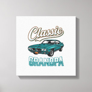 Klassisches Vintage-Auto-T-Shirt-Design für Opa_1 Leinwanddruck