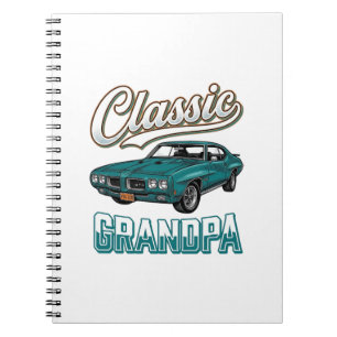 Klassisches Vintage-Auto-T-Shirt-Design für Opa_1 Notizblock