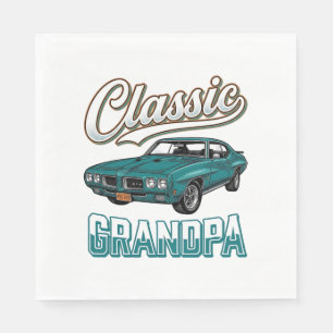 Klassisches Vintage-Auto-T-Shirt-Design für Opa_1 Serviette