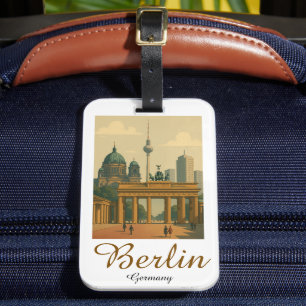 Klassisches Vintage-Berlin-Deutschland-Wahrzeichen Gepäckanhänger